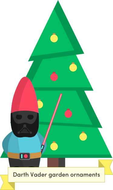 Darth Vader garden ornaments